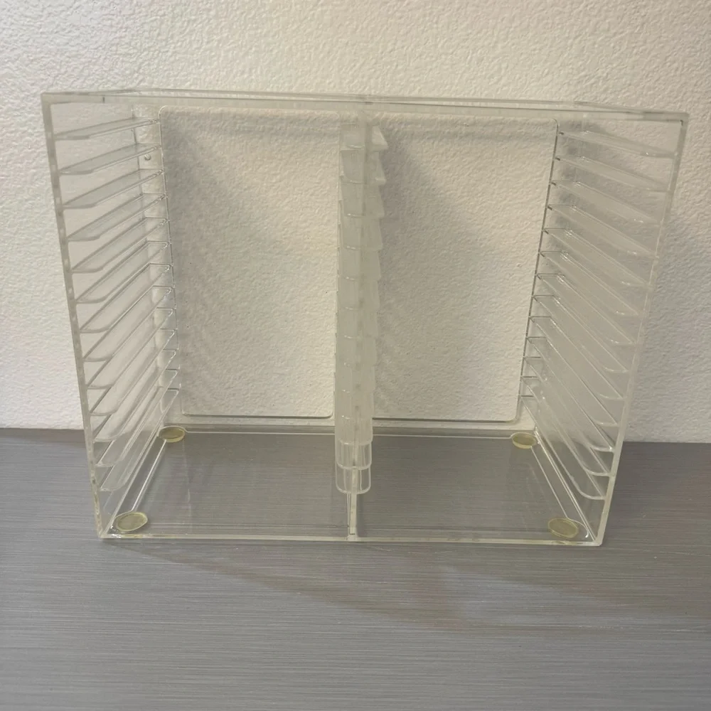 Vintage 1993 Clear Acrylic CD Holder – Stackable Media Storage organizer